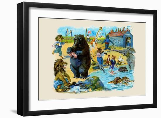 The Hippo's Costume Was Too Small by Half-null-Framed Art Print