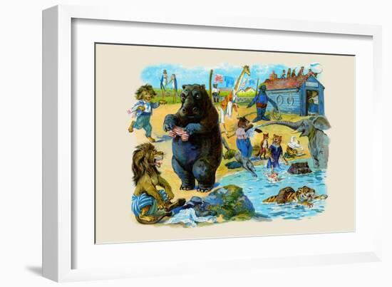 The Hippo's Costume Was Too Small by Half-null-Framed Art Print