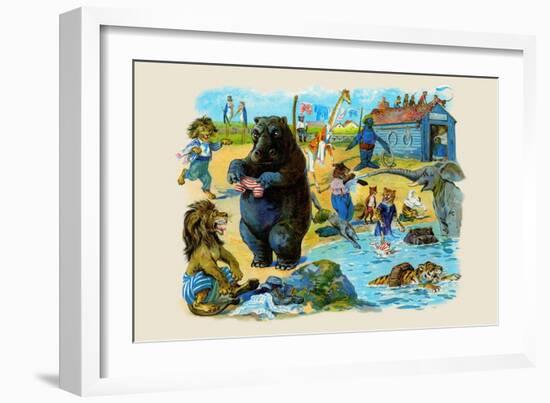 The Hippo's Costume Was Too Small by Half-null-Framed Art Print