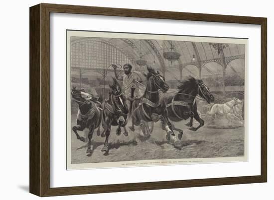 The Hippodrome at Olympia, the National Agricultural Hall, Kensington, the Chariot-Race-null-Framed Giclee Print