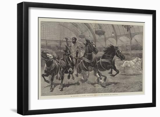 The Hippodrome at Olympia, the National Agricultural Hall, Kensington, the Chariot-Race-null-Framed Giclee Print