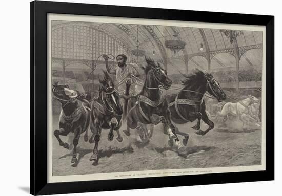 The Hippodrome at Olympia, the National Agricultural Hall, Kensington, the Chariot-Race-null-Framed Premium Giclee Print