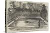 The Hippopotamus in His New Bath in the Zoological Society's Gardens, Regent's Park-null-Stretched Canvas