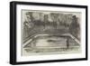 The Hippopotamus in His New Bath in the Zoological Society's Gardens, Regent's Park-null-Framed Premium Giclee Print