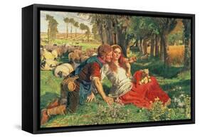 The Hireling Shepherd, 1851-William Holman Hunt-Framed Stretched Canvas