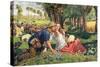 The Hireling Shepherd-William Holman Hunt-Stretched Canvas