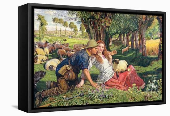 The Hireling Shepherd-William Holman Hunt-Framed Stretched Canvas