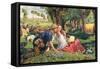 The Hireling Shepherd-William Holman Hunt-Framed Stretched Canvas