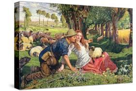 The Hireling Shepherd-William Holman Hunt-Stretched Canvas