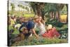 The Hireling Shepherd-William Holman Hunt-Stretched Canvas