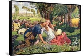 The Hireling Shepherd-William Holman Hunt-Framed Stretched Canvas