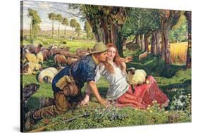 The Hireling Shepherd-William Holman Hunt-Stretched Canvas