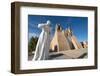 The historic adobe San Francisco de Asis church in Taos, New Mexico, USA-Shanna Baker-Framed Photographic Print