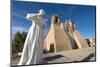 The historic adobe San Francisco de Asis church in Taos, New Mexico, USA-Shanna Baker-Mounted Photographic Print