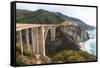 The Historic Bixby Bridge on the Pacific Coast Highway California Big Sur-flippo-Framed Stretched Canvas