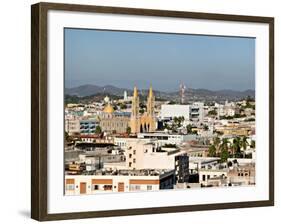 The Historic Center and Cathedral from Ice Box Hill (Cerro de la Neveria), Mazatlan, Mexico-Charles Sleicher-Framed Photographic Print