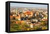 The Historic Center of Krakow with a Bird's-Eye View.-De Visu-Framed Stretched Canvas