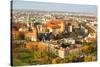 The Historic Center of Krakow with a Bird's-Eye View.-De Visu-Stretched Canvas