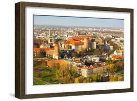 The Historic Center of Krakow with a Bird's-Eye View.-De Visu-Framed Photographic Print