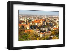 The Historic Center of Krakow with a Bird's-Eye View.-De Visu-Framed Photographic Print