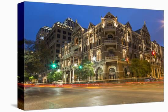 The Historic Driskell Hotel at Dusk, Austin, Texas, USA-Chuck Haney-Stretched Canvas