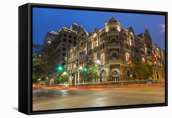 The Historic Driskell Hotel at Dusk, Austin, Texas, USA-Chuck Haney-Framed Stretched Canvas