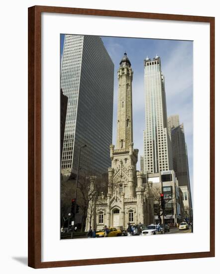 The Historic Water Tower, Near the John Hancock Center, Chicago, Illinois, USA-R H Productions-Framed Photographic Print