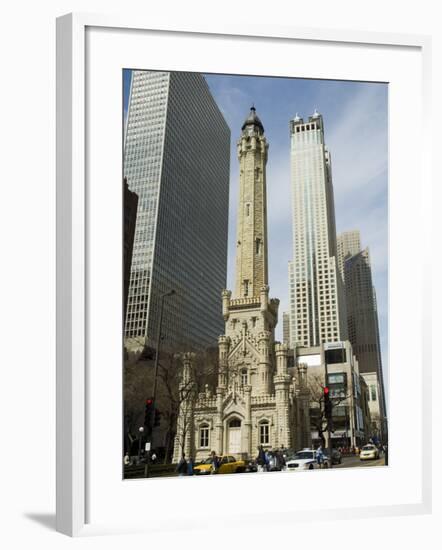 The Historic Water Tower, Near the John Hancock Center, Chicago, Illinois, USA-R H Productions-Framed Photographic Print