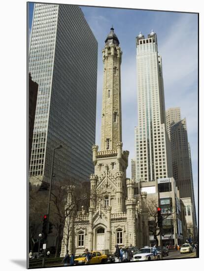 The Historic Water Tower, Near the John Hancock Center, Chicago, Illinois, USA-R H Productions-Mounted Photographic Print