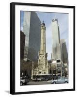 The Historic Water Tower, Near the John Hancock Center, Chicago, Illinois, USA-Robert Harding-Framed Photographic Print