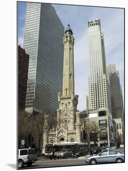 The Historic Water Tower, Near the John Hancock Center, Chicago, Illinois, USA-Robert Harding-Mounted Photographic Print