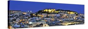 The Historical Centre and the Sao Jorge Castle at Dusk, Lisbon, Portugal-Mauricio Abreu-Stretched Canvas