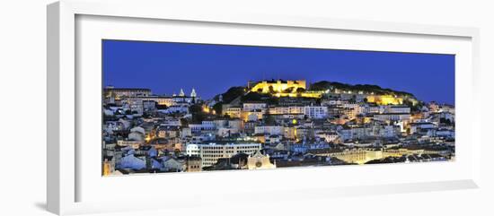 The Historical Centre and the Sao Jorge Castle at Dusk, Lisbon, Portugal-Mauricio Abreu-Framed Photographic Print