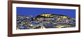 The Historical Centre and the Sao Jorge Castle at Dusk, Lisbon, Portugal-Mauricio Abreu-Framed Photographic Print