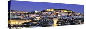 The Historical Centre and the Sao Jorge Castle at Dusk, Lisbon, Portugal-Mauricio Abreu-Stretched Canvas