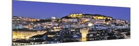 The Historical Centre and the Sao Jorge Castle at Dusk, Lisbon, Portugal-Mauricio Abreu-Mounted Photographic Print