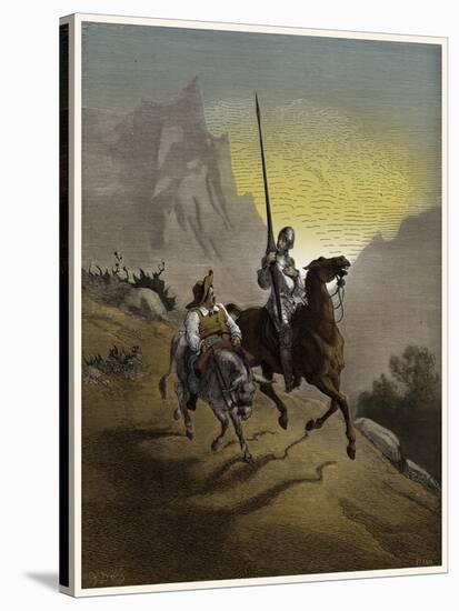 The History of Don Quixote de la Mancha-Gustave Dore-Stretched Canvas