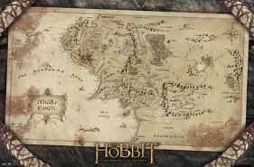 THE HOBBIT - MAP-null-Lamina Framed Poster