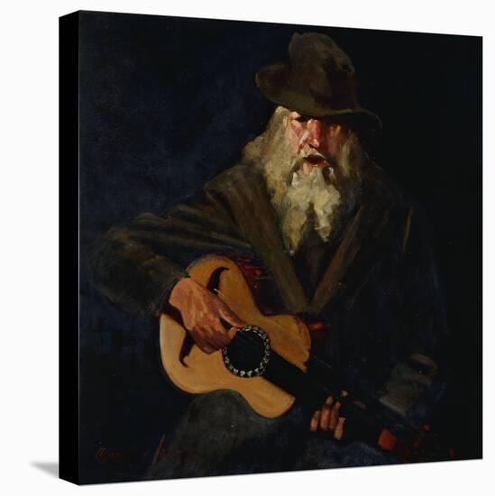 The Hobo Musician-George Luks-Stretched Canvas