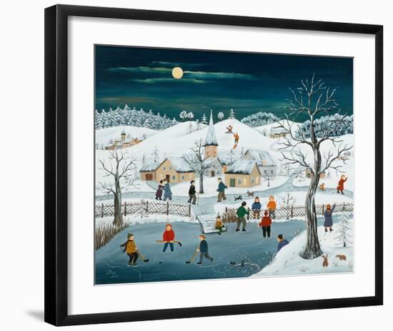 The Hockey Game-null-Framed Art Print