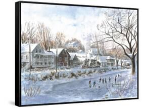 The Hockey Game-Stanton Manolakas-Framed Stretched Canvas