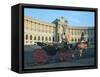 The Hofburg with Carriage, Vienna, Austria-Peter Thompson-Framed Stretched Canvas