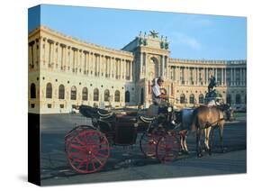 The Hofburg with Carriage, Vienna, Austria-Peter Thompson-Stretched Canvas