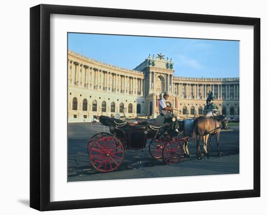 The Hofburg with Carriage, Vienna, Austria-Peter Thompson-Framed Photographic Print