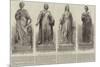 The Holborn-Valley Viaduct, Bronze Allegorical Statues on the Piers of the Farringdon-Street Bridge-null-Mounted Giclee Print