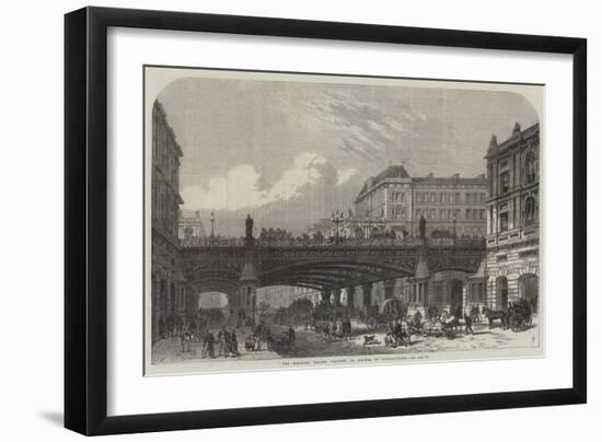 The Holborn Valley Viaduct, in Course of Construction-Frank Watkins-Framed Giclee Print