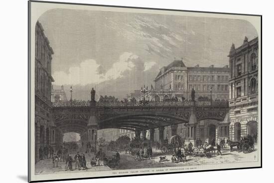 The Holborn Valley Viaduct, in Course of Construction-Frank Watkins-Mounted Giclee Print