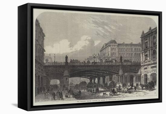 The Holborn Valley Viaduct, in Course of Construction-Frank Watkins-Framed Stretched Canvas