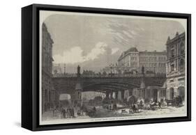 The Holborn Valley Viaduct, in Course of Construction-Frank Watkins-Framed Stretched Canvas