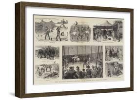 The Holiday Season, Arrival of a Circus in a Country Town-William Ralston-Framed Giclee Print